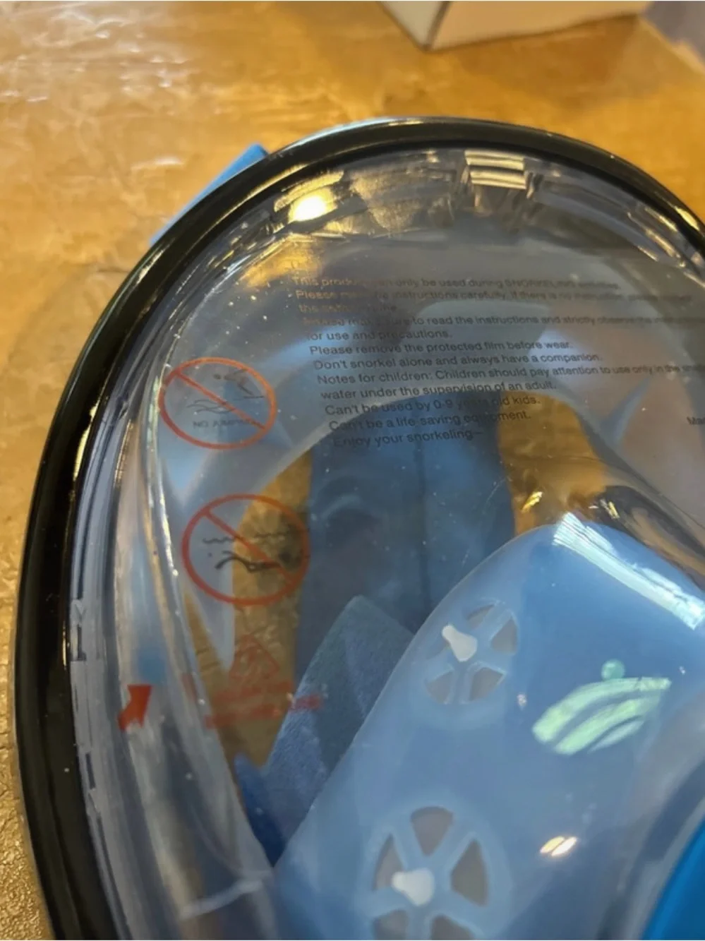Kids Full Face Snorkel Mask - Blue
